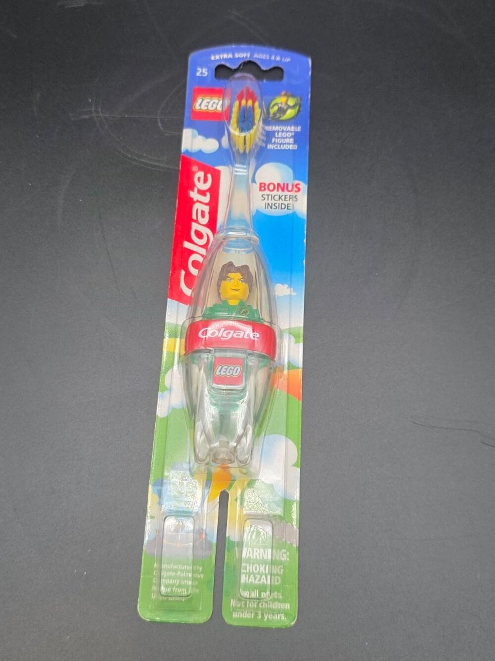 2002 Colgate LEGO toothbrush Yellow/Blue variant Brand NEW Sealed